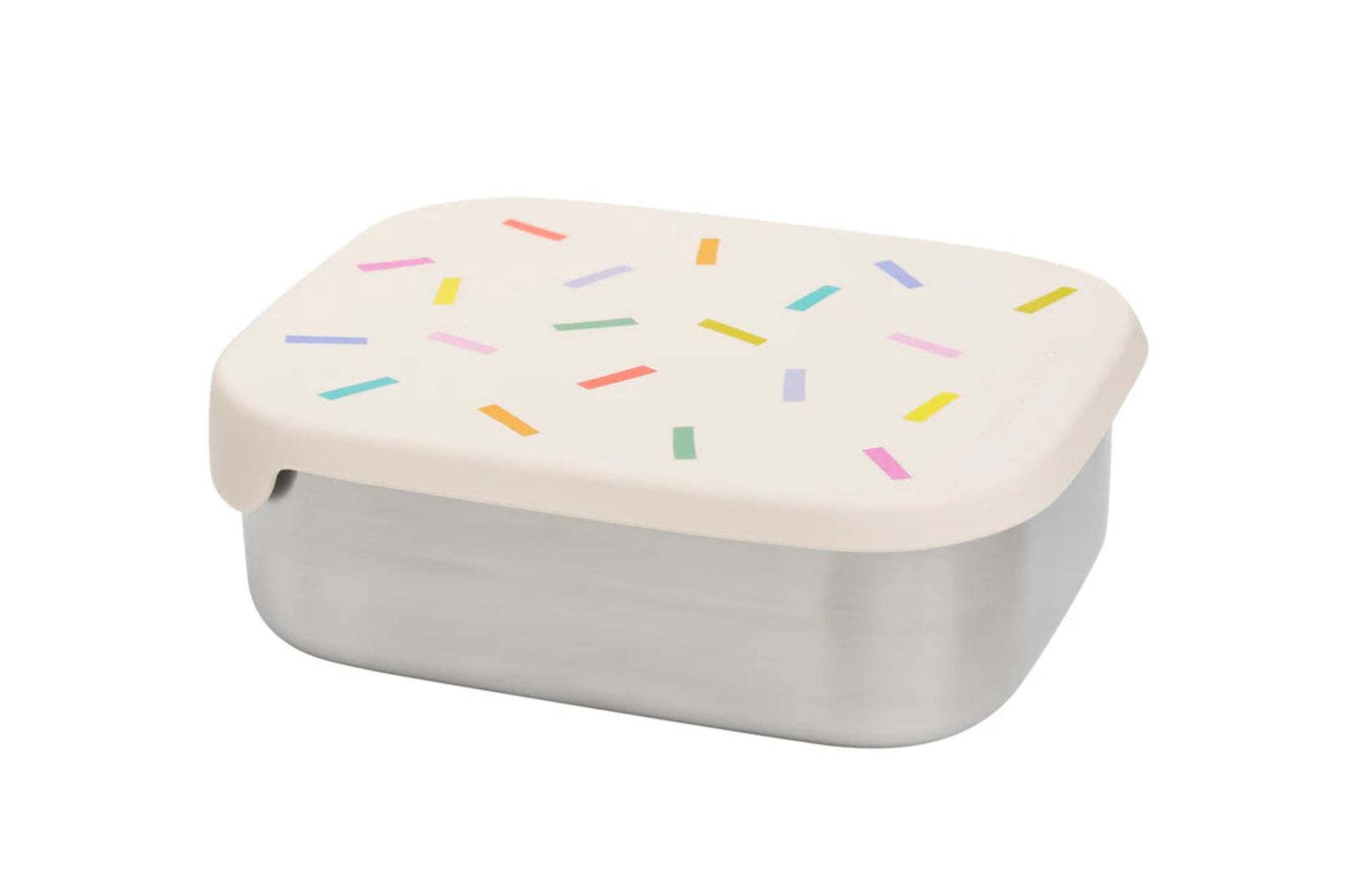 Śniadaniówka The Cotton Cloud Confetti – 1000 ml, miękka pokrywka, wyjmowana przegródka, uroczy design, idealny do szkoły / przedszkola, wzór: konfetti
