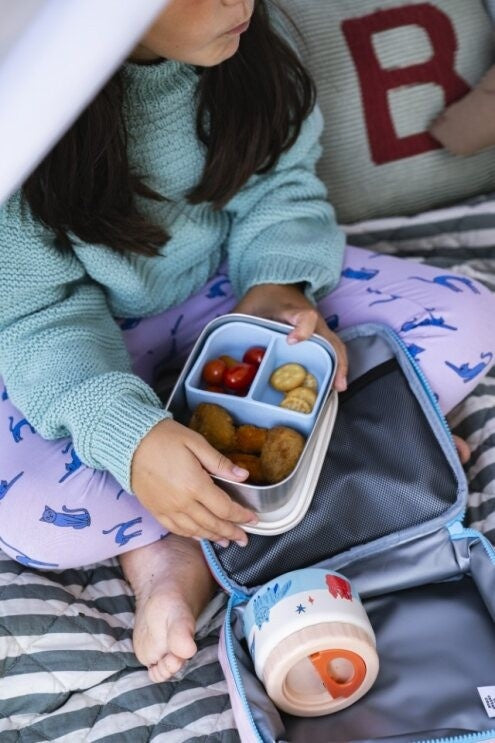 Śniadaniówka The Cotton Cloud Meowtiful Cats – 1000 ml, miękka pokrywka, wyjmowana przegródka, uroczy design, idealny do szkoły / przedszkola, wzór: kotki