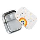 Śniadaniówka The Cotton Cloud Rainbow – 1000 ml, miękka pokrywka, przegródka, uroczy design, idealny do szkoły / przedszkola, wzór: tęcza