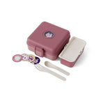 Lunchbox Monbento Snacky Blush – lekki, szczelny i bez BPA, z uchwytem, małym pojemniczkiem i sztućcami, kolor: różowy