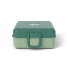 Lunchbox Monbento Snacky Forest – lekki, szczelny i bez BPA, z uchwytem, małym pojemniczkiem i sztućcami, kolor: zielony