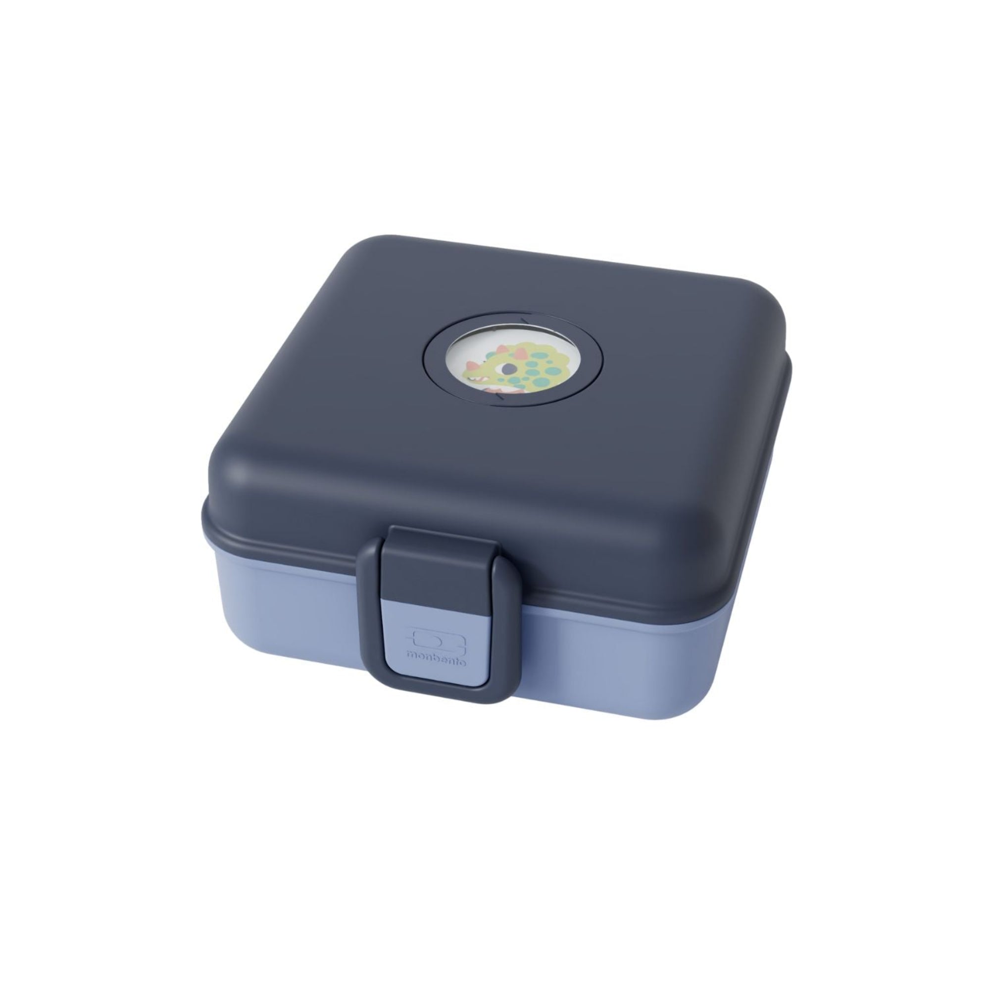 Lunchbox Monbento Snacky Infinity – lekki, szczelny i bez BPA, z uchwytem, małym pojemniczkiem i sztućcami, kolor: niebieski