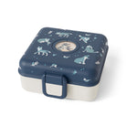 Lunchbox Monbento Snacky Wolf – lekki, szczelny i bez BPA, z uchwytem, małym pojemniczkiem i sztućcami, wzór: wilki