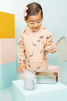 Śniadaniówka The Cotton Cloud Sunshine – 1000 ml, miękka pokrywka, przegródka, uroczy design, idealny do szkoły / przedszkola, wzór: słońce