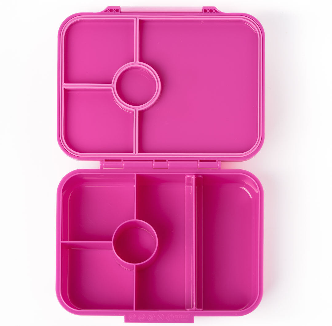 Lekkabox Classic Berry – lekka śniadaniówka z 4 przegródkami, szczelna i bez BPA, idealna do szkoły, przedszkola i pracy.