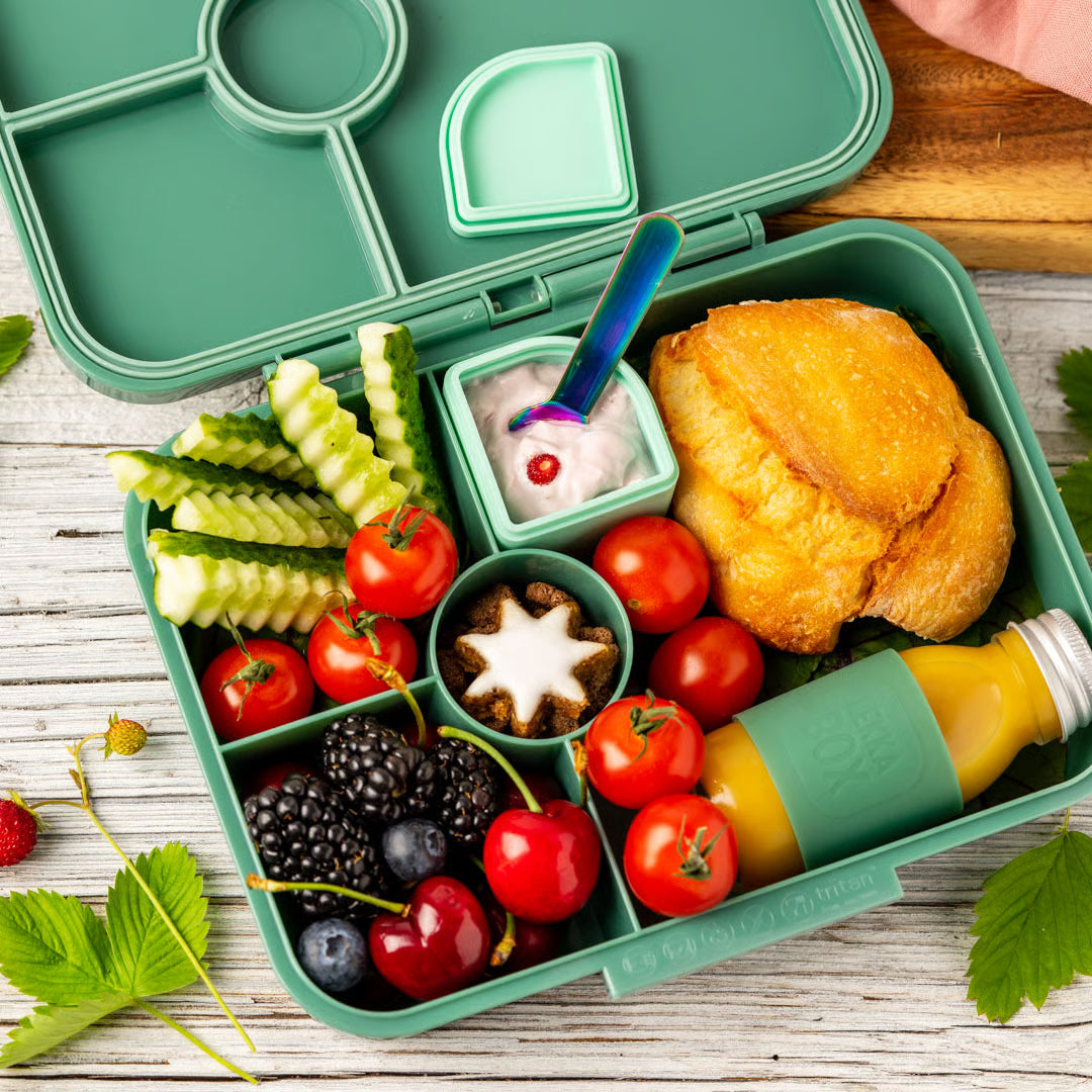 Lekkabox Classic Forest – lekka śniadaniówka z 4 przegródkami, szczelna i bez BPA, idealna do szkoły, przedszkola i pracy.