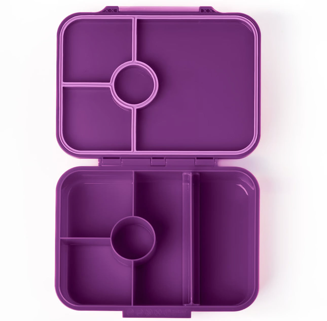 Lekkabox Classic Lilac – lekka śniadaniówka z 4 przegródkami, szczelna i bez BPA, idealna do szkoły, przedszkola i pracy.
