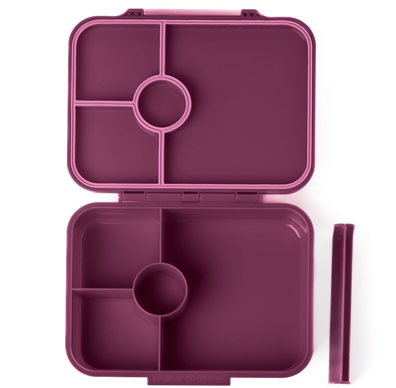Lekkabox Classic Plum – lekka, różowa śniadaniówka z 4 przegródkami, szczelna i bez BPA, idealna do szkoły, przedszkola i pracy.