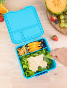LunchBox MontiiCo Coastal – 3 przegrody, szczelny, lekki i idealny na śniadanie do szkoły lub przedszkola, kolor: niebieski
