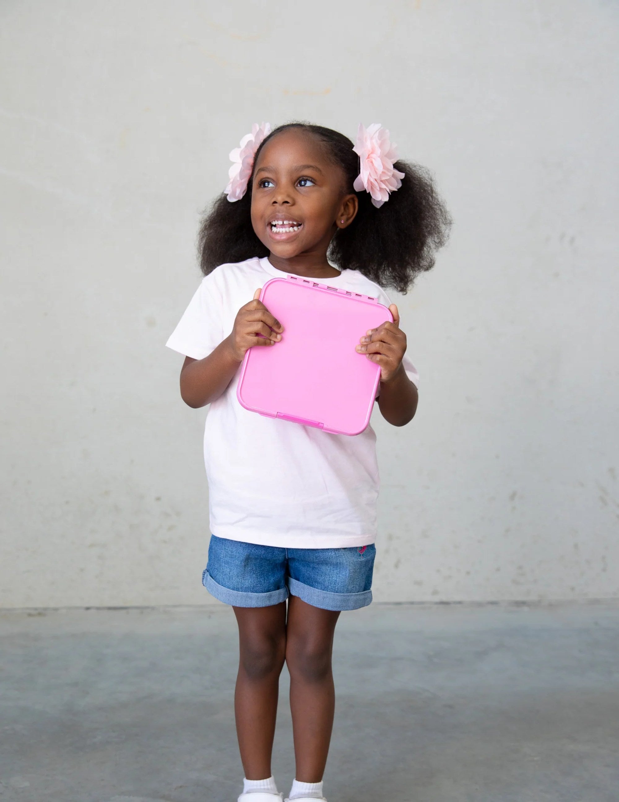 LunchBox MontiiCo Floss – 3 przegrody, szczelny, lekki i idealny na śniadanie do szkoły lub przedszkola, kolor: różowy