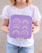 LunchBox MontiiCo Rainbow Roller – 3 przegrody, szczelny, lekki i idealny na śniadanie do szkoły lub przedszkola, wzór: tęcza