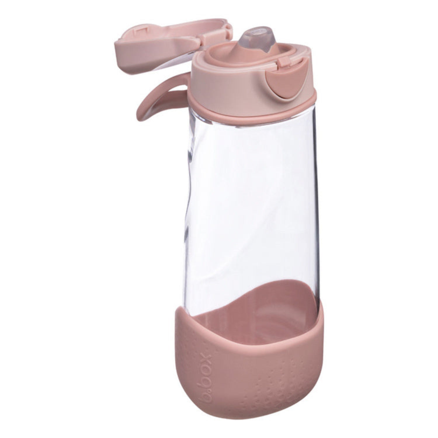 Sportowa butelka tritanowa B.box Blush Crush 600 ml – z ergonomicznym kształtem i szerokim wlewem.