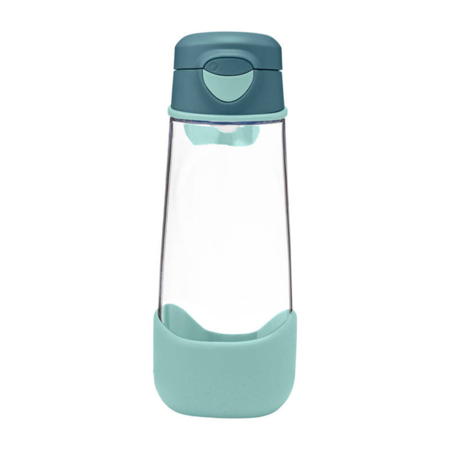 Sportowa butelka tritanowa B.box Emerald Forest 600 ml – z ergonomicznym kształtem i szerokim wlewem.