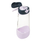 Sportowa butelka tritanowa B.box Indigo Rose 600 ml – z ergonomicznym kształtem i szerokim wlewem.