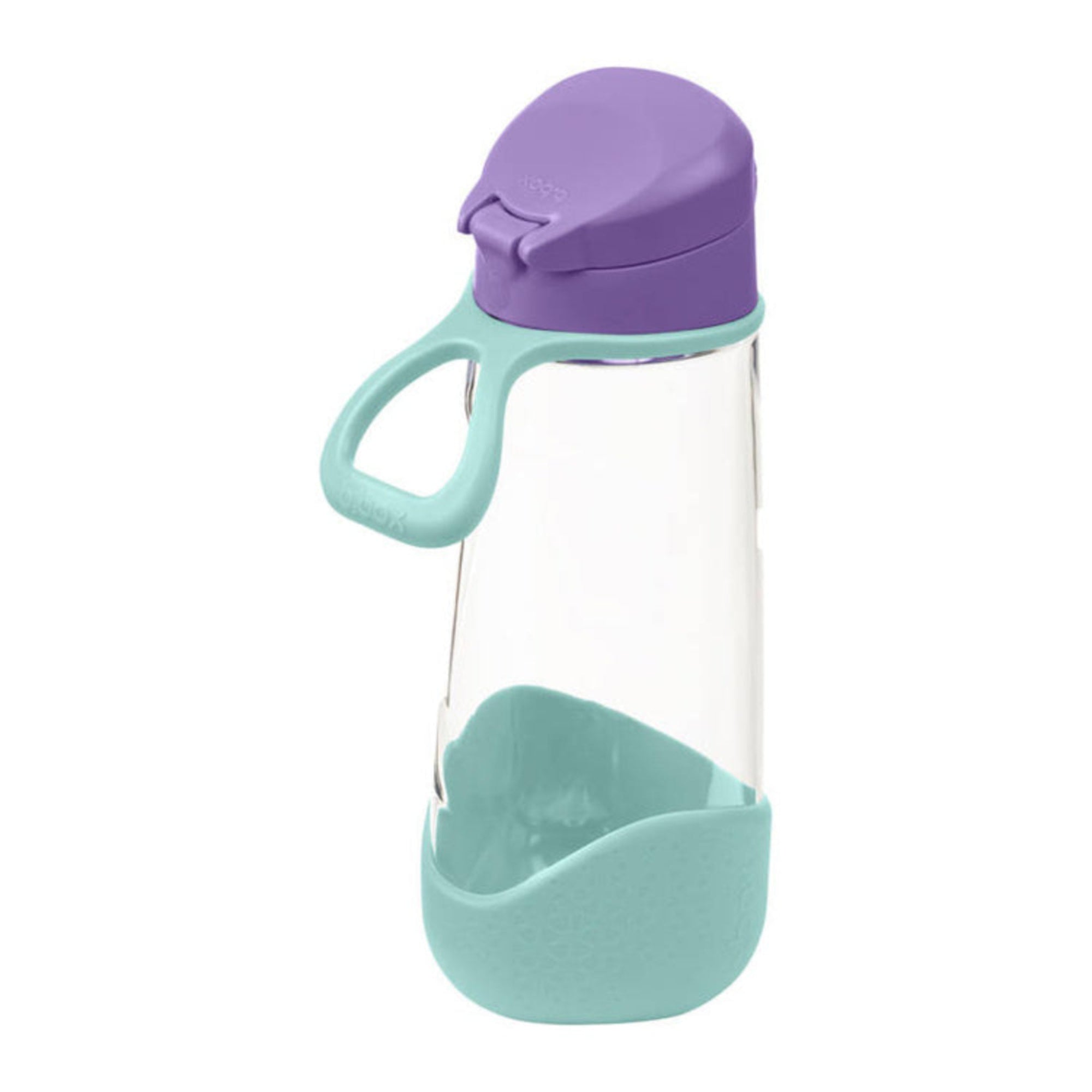 Sportowa butelka tritanowa B.box Lilac Pop 600 ml – z ergonomicznym kształtem i szerokim wlewem.