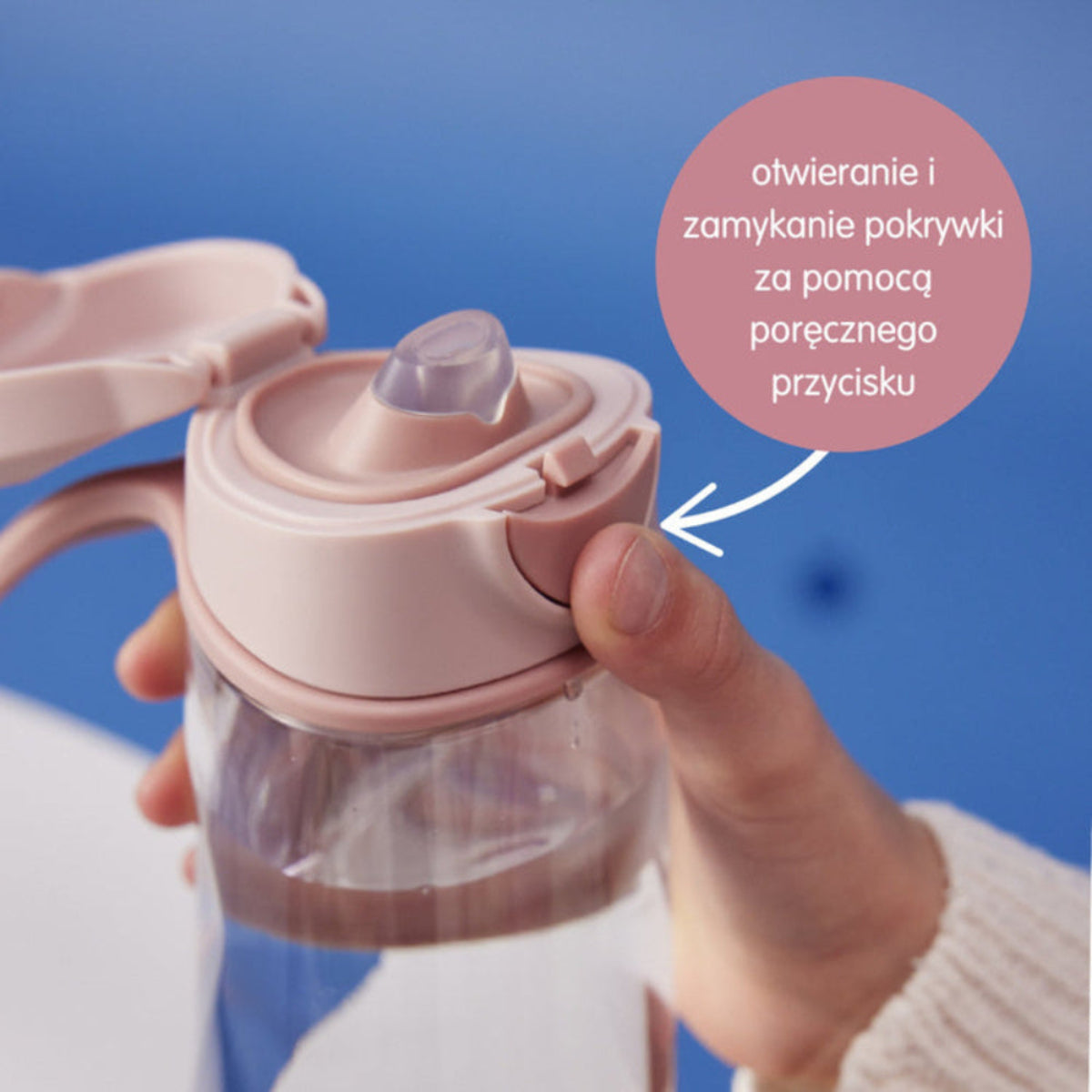 Sportowa butelka tritanowa B.box Midnight 600 ml – z ergonomicznym kształtem i szerokim wlewem.