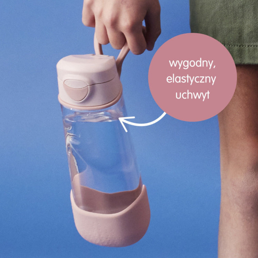 Sportowa butelka tritanowa B.box Midnight 600 ml – z ergonomicznym kształtem i szerokim wlewem.