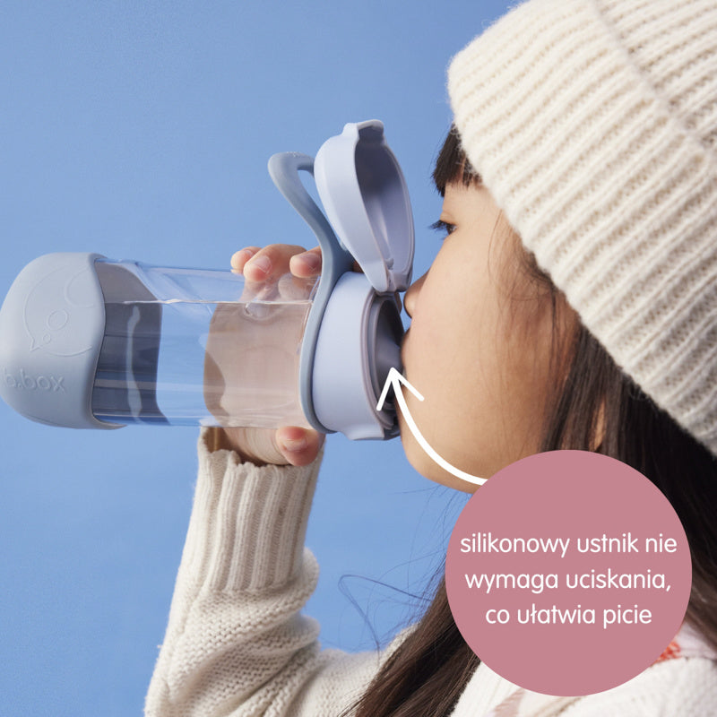 Butelka sportowa tritanowa B.Box Blush Crush – szczelna, lekka i ergonomiczna, idealna dla dzieci, kolor: różowy