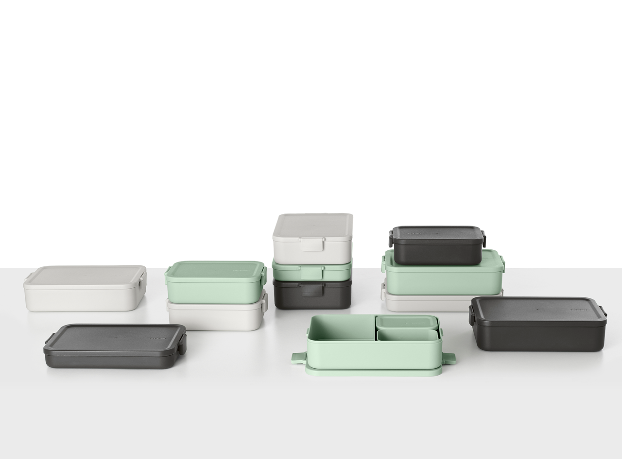 Lunchbox Brabantia Make&Take Jade Green – 1,1 l, szczelny, trwały, nadaje się do mikrofalówki, zmywarki i zamrażarki, ekologiczny, kolor: zielony