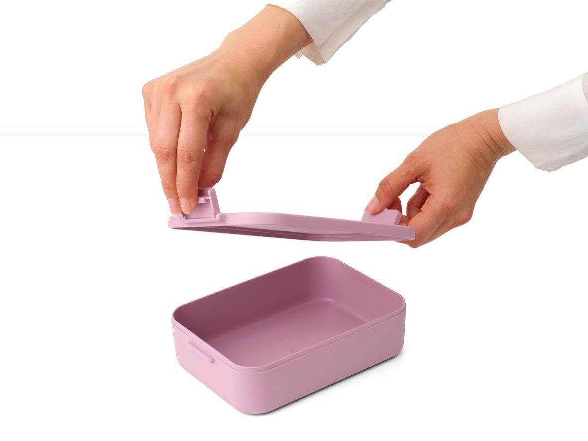 Lunchbox Brabantia Make&Take Lilac Pink – 1,1 l, szczelny, trwały, nadaje się do mikrofalówki, zmywarki i zamrażarki, ekologiczny, kolor: różowy