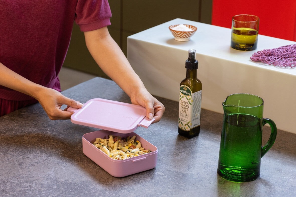 Lunchbox Brabantia Make&Take Lilac Pink – 1,1 l, szczelny, trwały, nadaje się do mikrofalówki, zmywarki i zamrażarki, ekologiczny, kolor: różowy