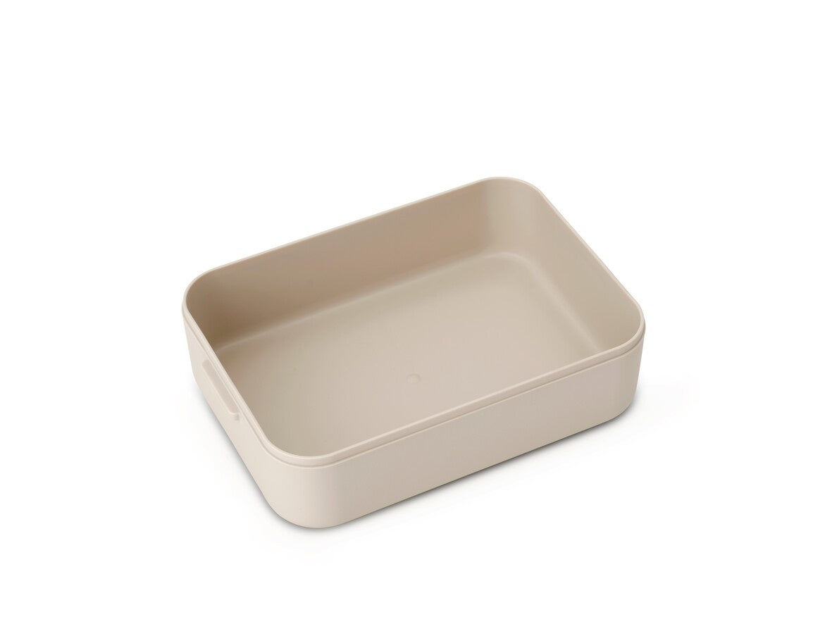 Lunchbox Brabantia Make&Take Soft Beige – 1,1 l, szczelny, trwały, nadaje się do mikrofalówki, zmywarki i zamrażarki, ekologiczny, kolor: beżowy
