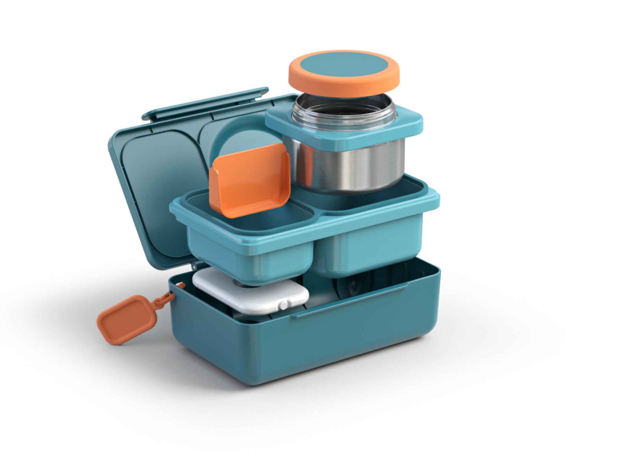 Stabilizator do termosu OmieBox UP – turkusowy, bezpieczny i idealnie dopasowany do termosu, kolor: Teal Green