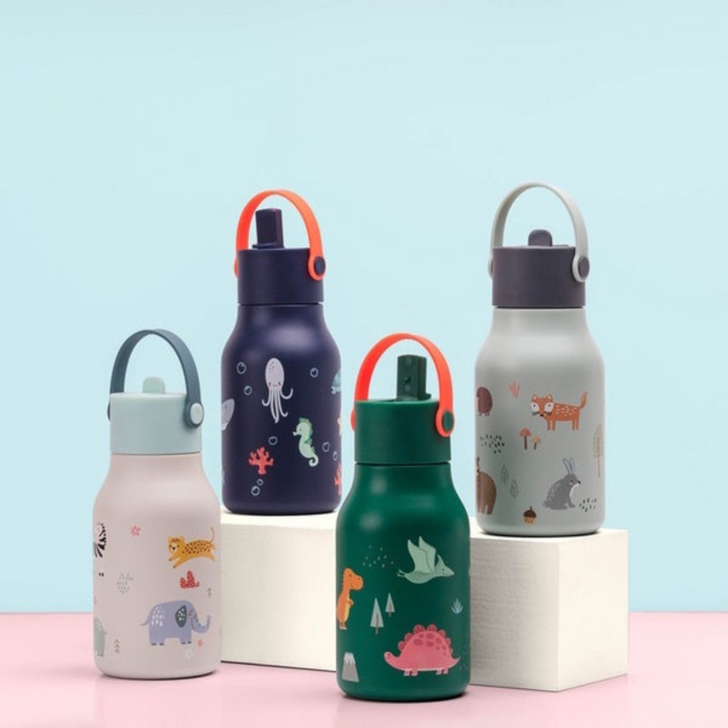 Bidon dla dzieci Lund London Woodland – stal nierdzewna, 400 ml, idealny dla malucha