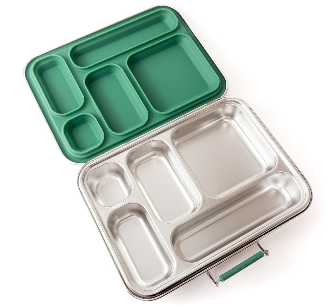 Lekkabox Grande Forest – stalowy lunchbox 960 ml z 5 szczelnymi przegródkami, idealny do pracy, szkoły i na wycieczki