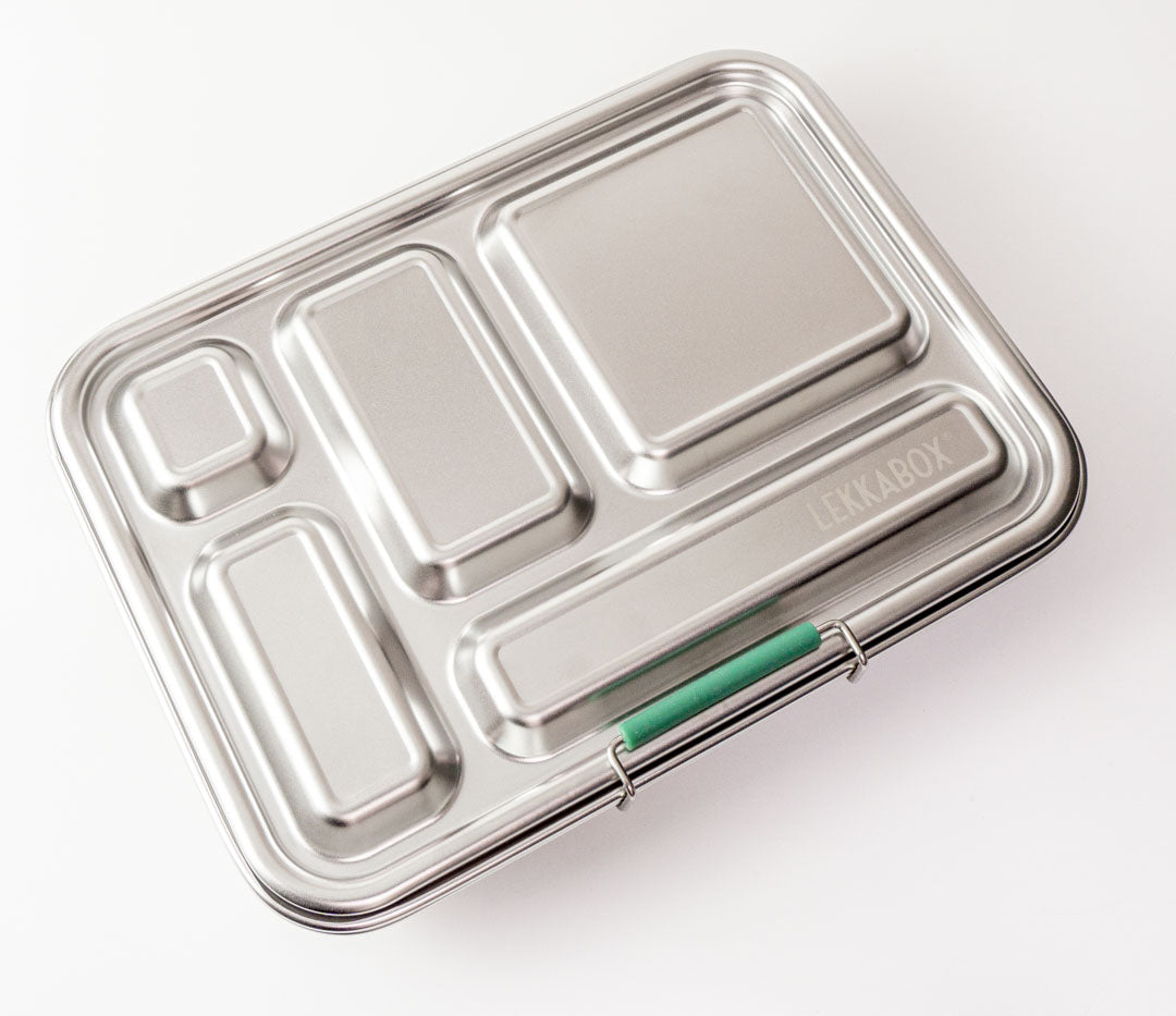 Lekkabox Grande Forest – stalowy lunchbox 960 ml z 5 szczelnymi przegródkami, idealny do pracy, szkoły i na wycieczki