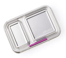 LEKKABOX® Duo Petrol – różowy lunchbox 750 ml z 2 szczelnymi komorami, stal nierdzewna, kompatybilny z foremkami bento, łatwy w czyszczeniu