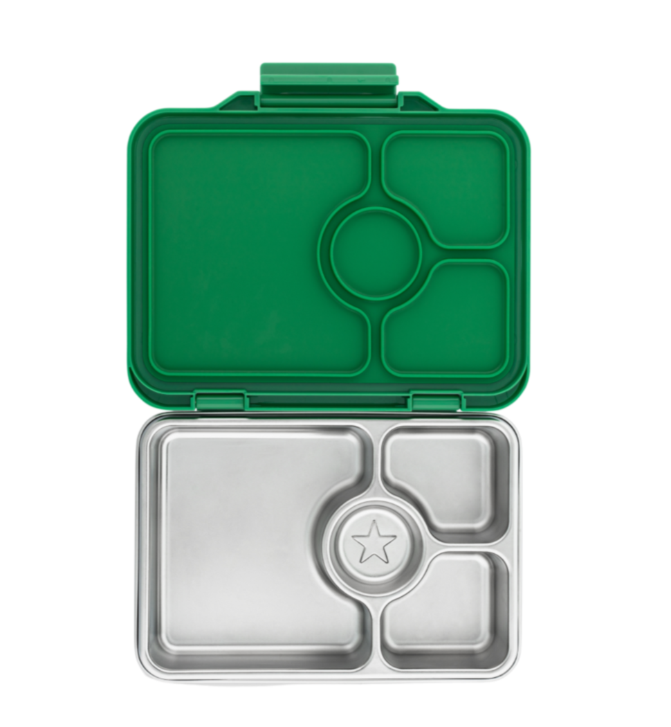 Yumbox Pret Pomme Green– stylowy, szczelny lunchbox ze stali nierdzewnej, idealny na codzienne posiłki, kolor: zielony

