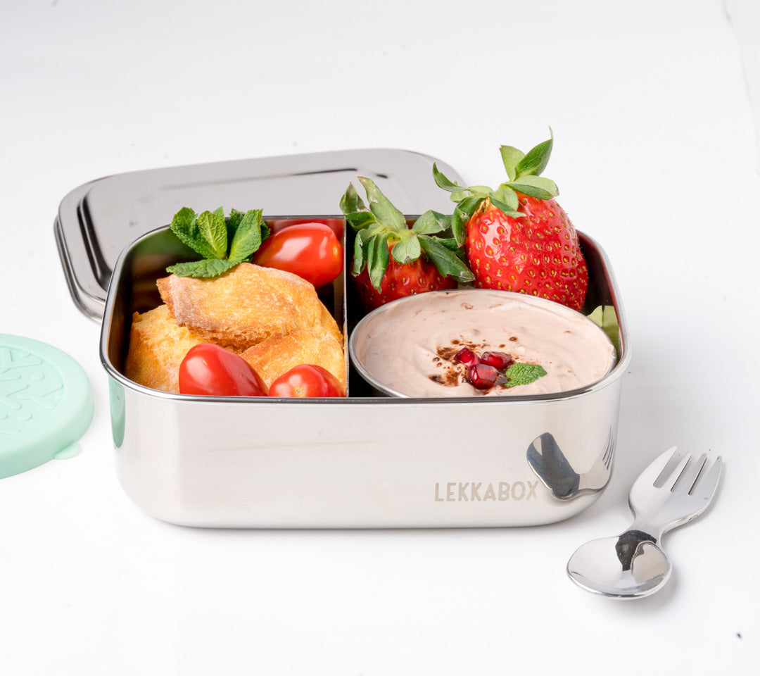 LEKKABOX Midi – pojemnik 200 ml na dipy i przekąski, szczelny, stal nierdzewna, BPA free, łatwy do mycia i mrożenia
