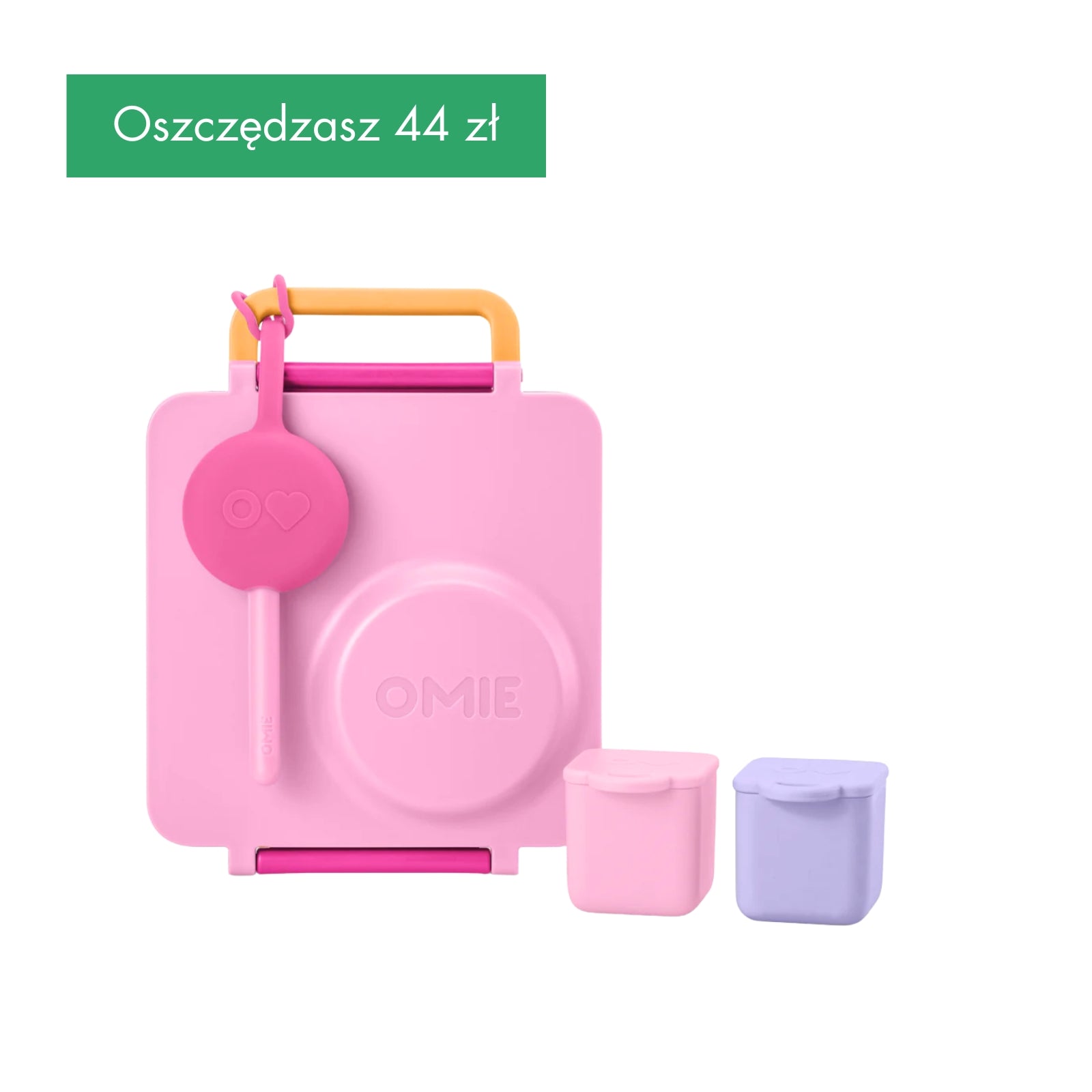 OmieBox Starter Set Pixie Pink – pojemny zestaw lunchowy z termosem obiadowym