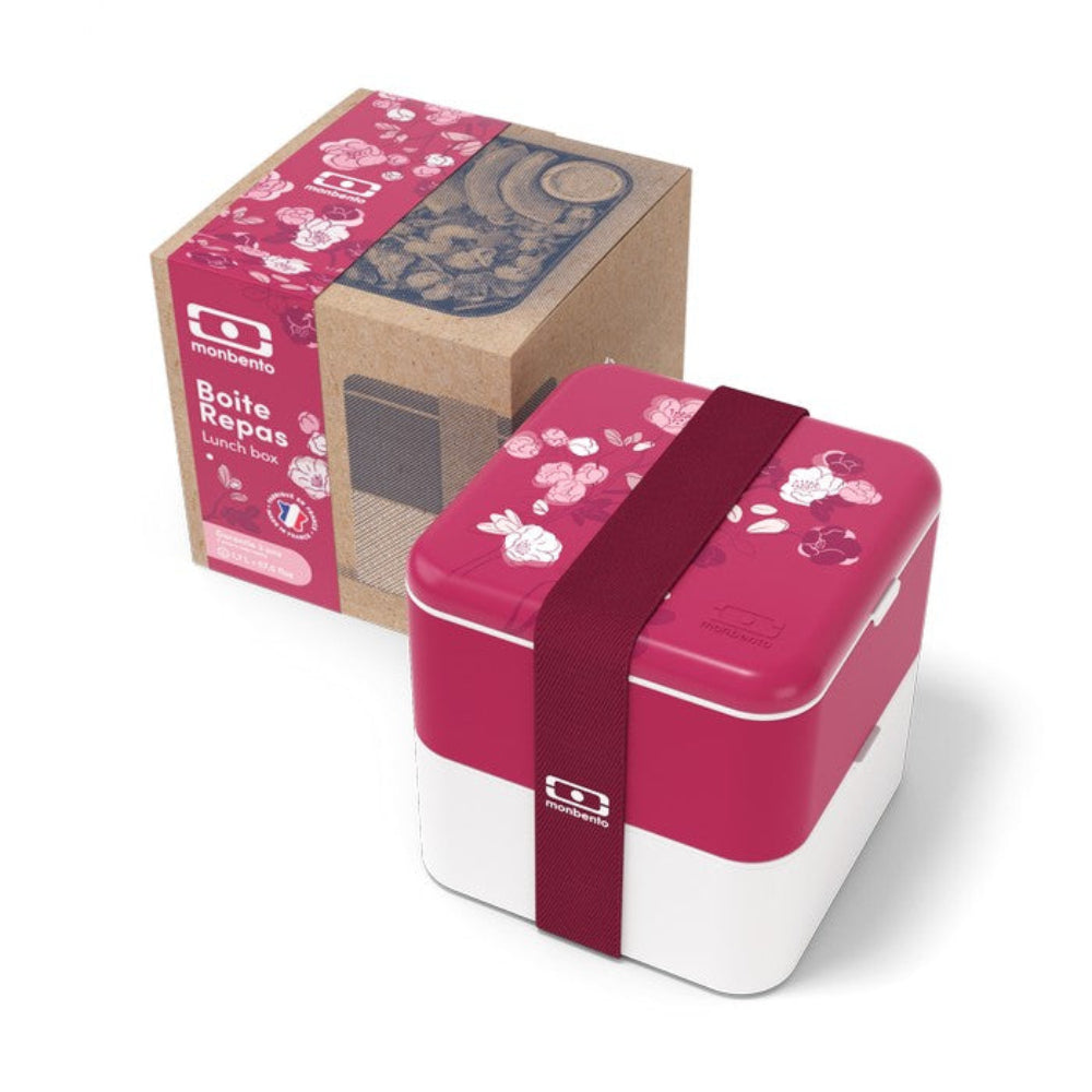 Monbento Square Magnolia – francuski lunchbox 1,7 l z dwoma pojemnikami i separatorem. Szczelny, trwały i bez BPA. Idealny do pracy, szkoły i podróży, kolor: różowy
