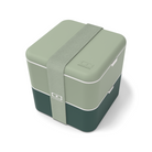 Monbento Square Natural Green – francuski lunchbox 1,7 l z dwoma pojemnikami i separatorem. Szczelny, trwały i bez BPA. Idealny do pracy, szkoły i podróży, kolor: zielony