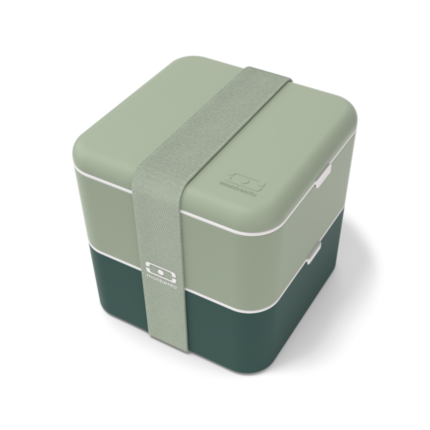 Monbento Square Natural Green – francuski lunchbox 1,7 l z dwoma pojemnikami i separatorem. Szczelny, trwały i bez BPA. Idealny do pracy, szkoły i podróży, kolor: zielony