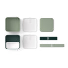 Monbento Square Natural Green – francuski lunchbox 1,7 l z dwoma pojemnikami i separatorem. Szczelny, trwały i bez BPA. Idealny do pracy, szkoły i podróży, kolor: zielony