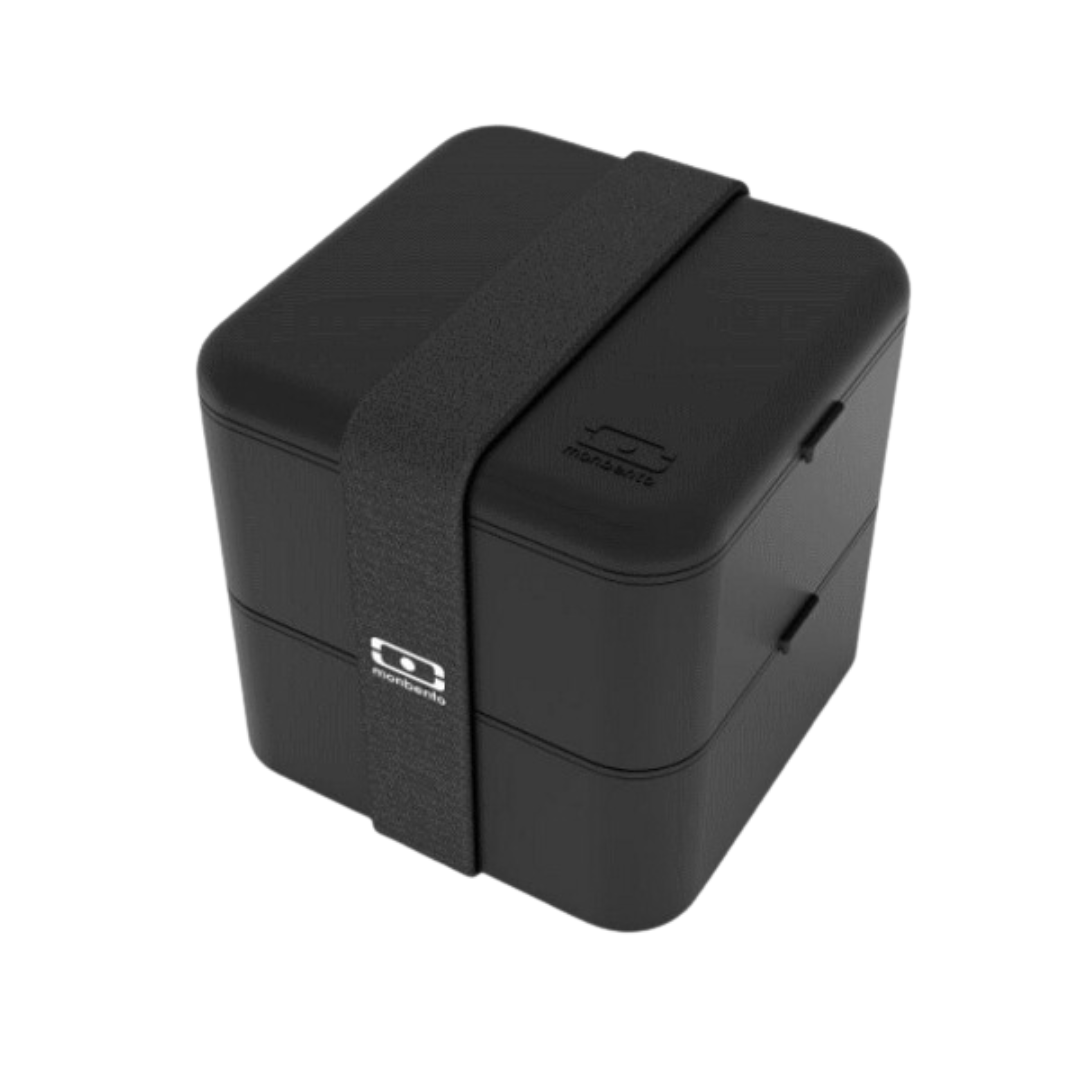 Monbento Square Onyx – francuski lunchbox 1,7 l z dwoma pojemnikami i separatorem. Szczelny, trwały i bez BPA. Idealny do pracy, szkoły i podróży, kolor: czarny