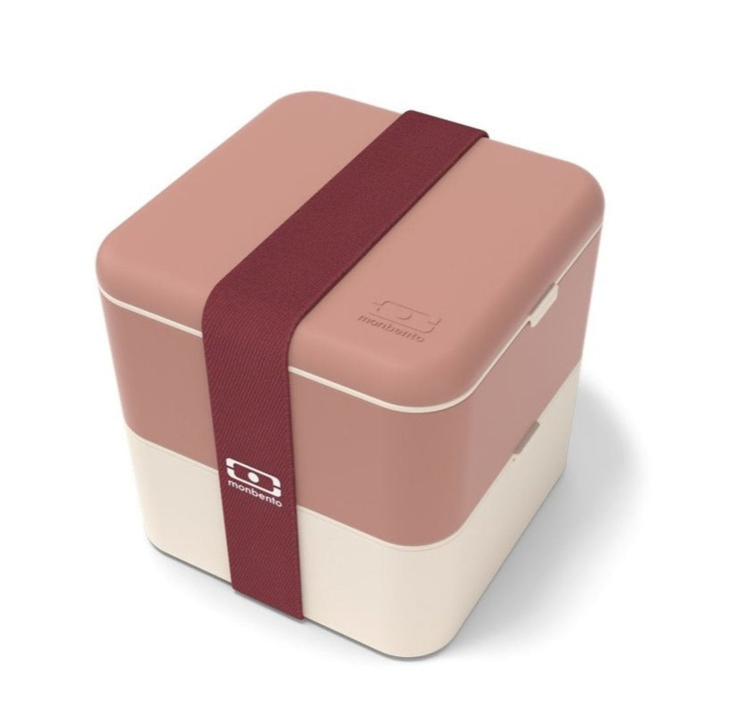 Monbento Square Pink Moka – francuski lunchbox 1,7 l z dwoma pojemnikami i separatorem. Szczelny, trwały i bez BPA. Idealny do pracy, szkoły i podróży, kolor: różowy