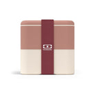 Monbento Square Pink Moka – francuski lunchbox 1,7 l z dwoma pojemnikami i separatorem. Szczelny, trwały i bez BPA. Idealny do pracy, szkoły i podróży, kolor: różowy