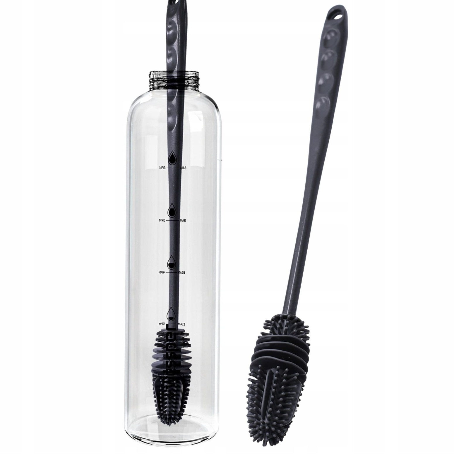 Szczotka do czyszczenia butelek Wessper - silikonowa, do mycia butelek i kubków, wygodna rączka, nie chłoni zapachów i smaków