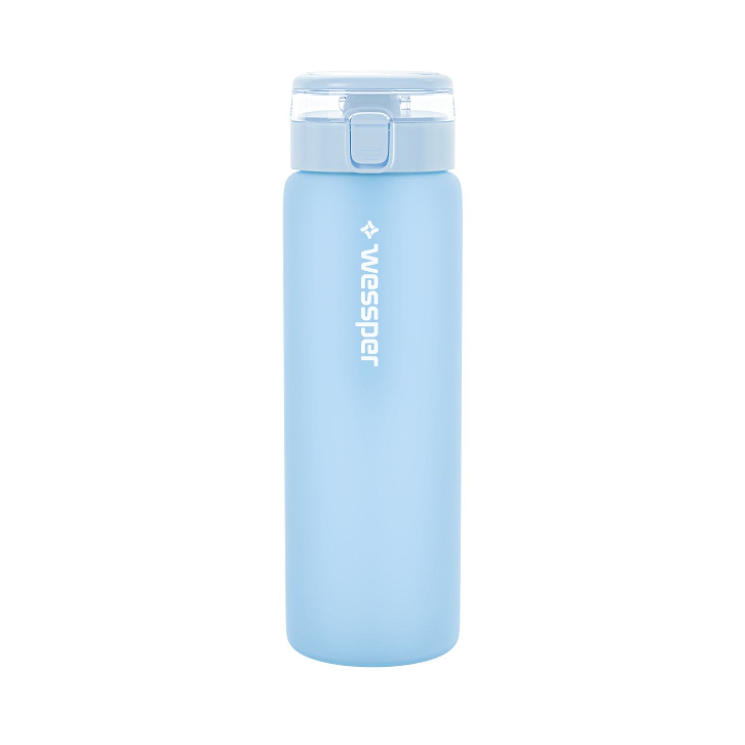 Wessper ActiveMax Glass 680 ml Blue – szklana butelka filtrująca, filtr węglowy, szkło borokrzemowe, ekologiczna, stylowa, bez BPA, kolor: niebieska