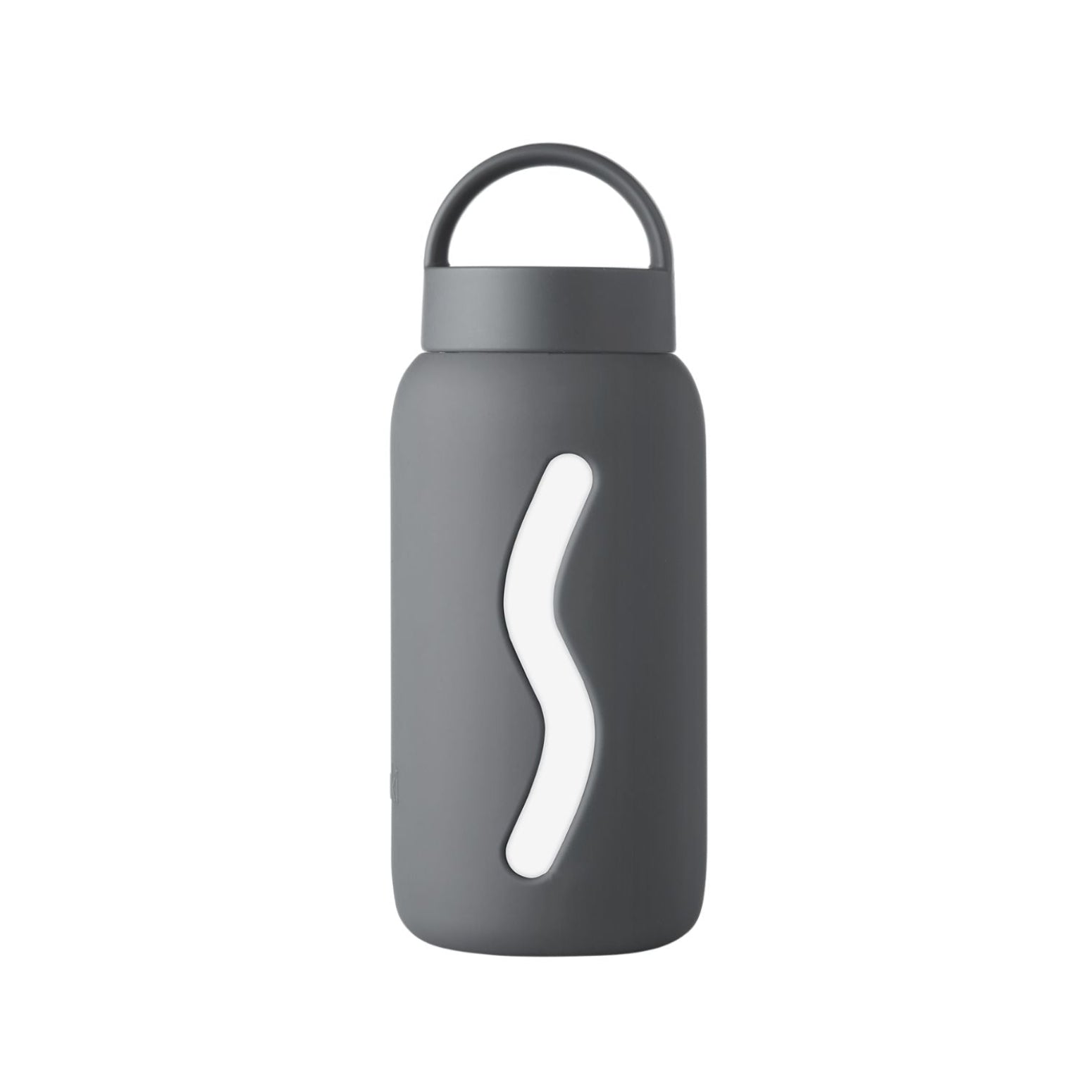 Mała szklana butelka na wodę Muuki Mini Bottle 500 ml Smoke Grey