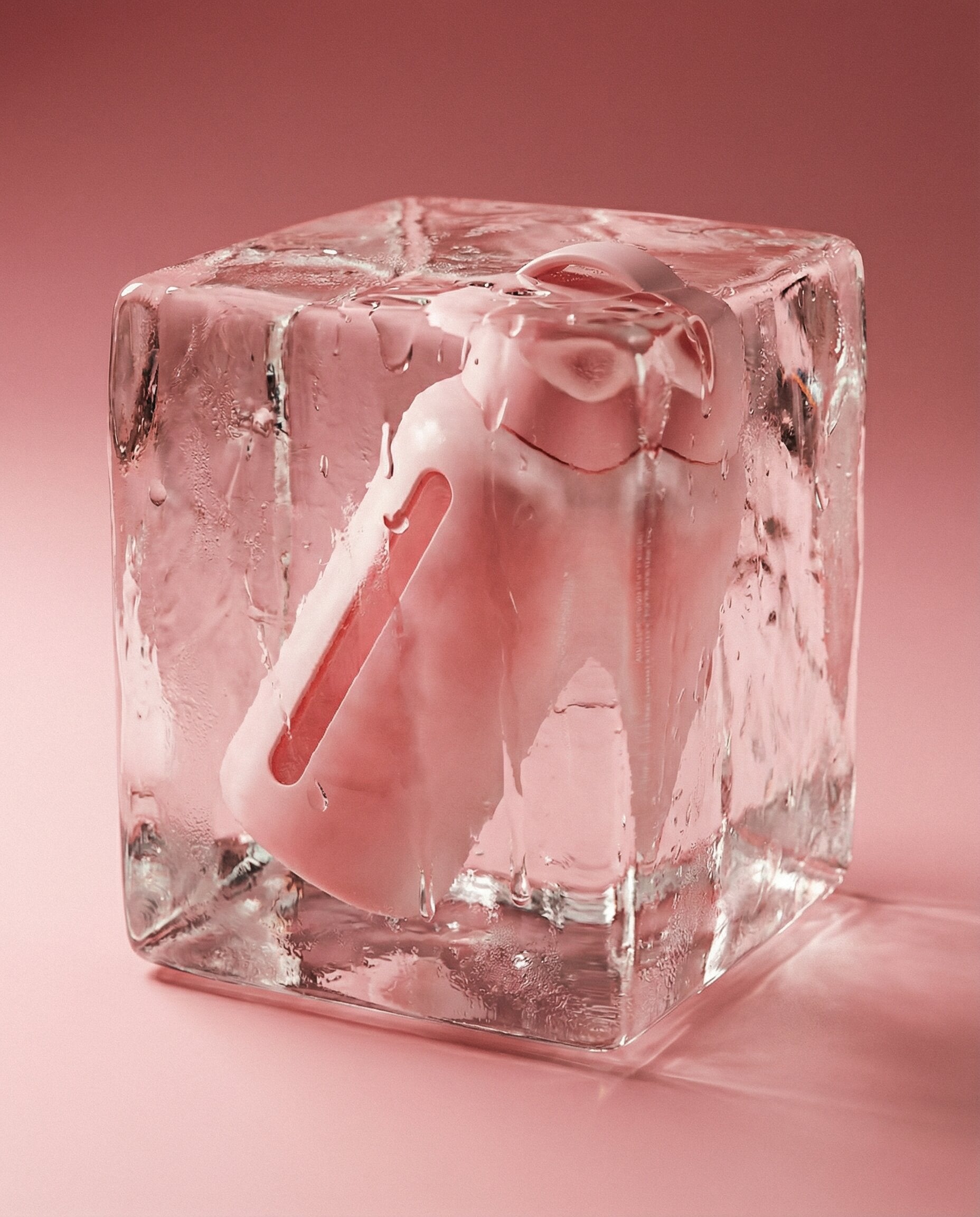 Szklana butelka motywacyjna Muuki 0,72 l w delikatnym odcieniu Marshmallow