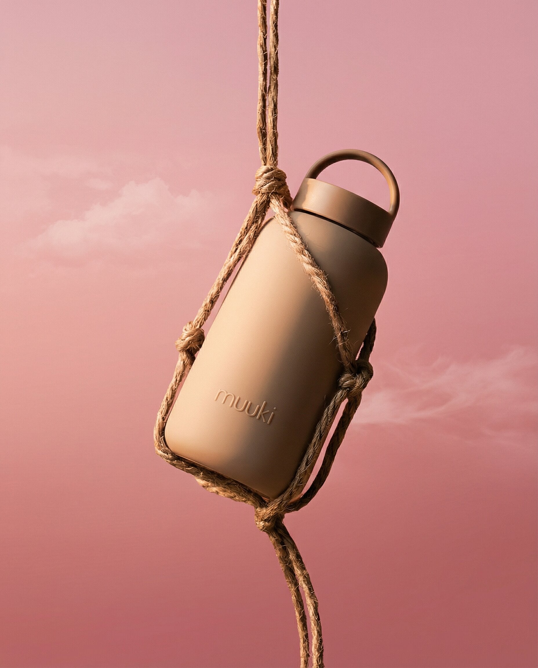 Muuki Daily Bottle 720 ml Milk Coffee – stylowy bidon szklany z szerokim wlotem