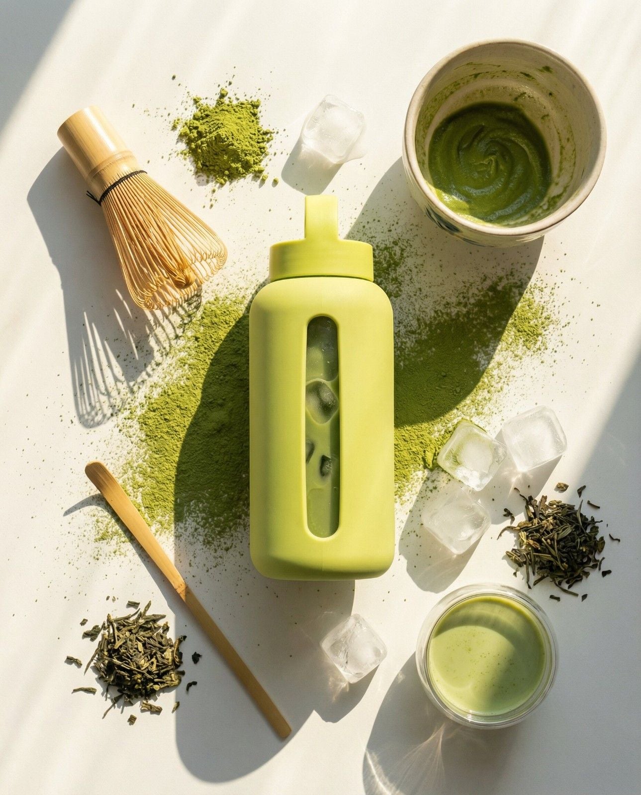 Muuki Daily Bottle Sunny Lemonade – butelka motywacyjna ze szkła borokrzemowego