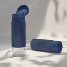 Wessper B2 GLASS Actitex™ 700 ml – szklana butelka filtrująca, redukuje chlor, szczelna, z licznikiem filtra, niebieska