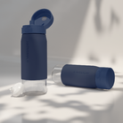 Wessper Actitex™ Glass 500 ml Blue – szklana butelka filtrująca ze szkła borokrzemowego, filtr Actitex™, bez BPA, ekologiczna i szczelna, kolor: niebieska