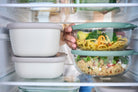 Okrągły szklany pojemnik bento Mepal – kolor Nordic Sage z trzema sekcjami